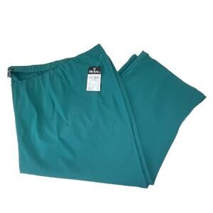 Ulla Popken Capri Pants NEW Women's Sz 36 Plus Size Teal Flat Front Split Hem